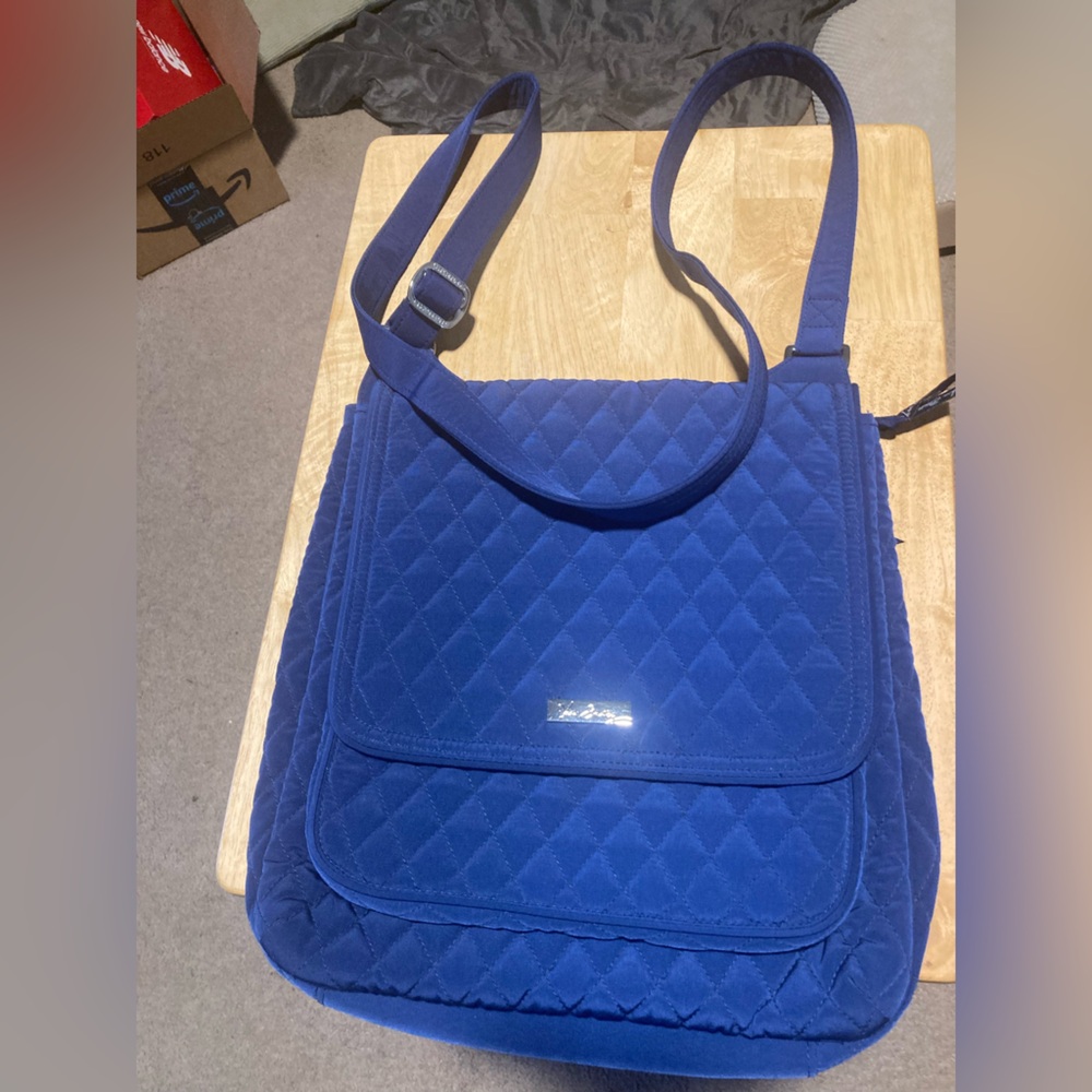 Like new Vera Bradley royal blue large shoulder bag.